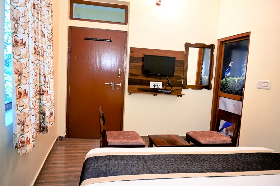 Hotel guest room interior at The Moti Mahal Hotel Ranthambore