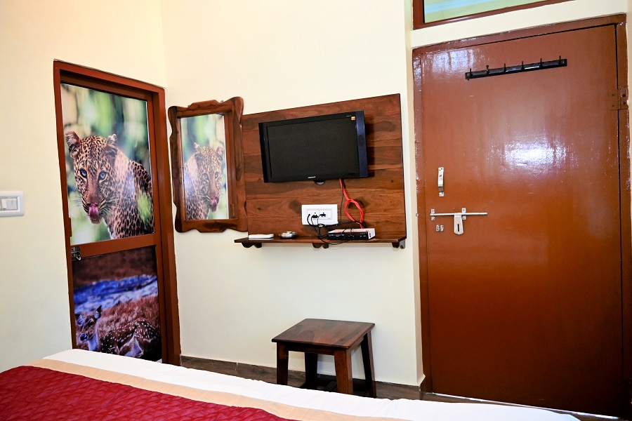 Hotel room interior at The Moti Mahal Hotel in Ranthambore